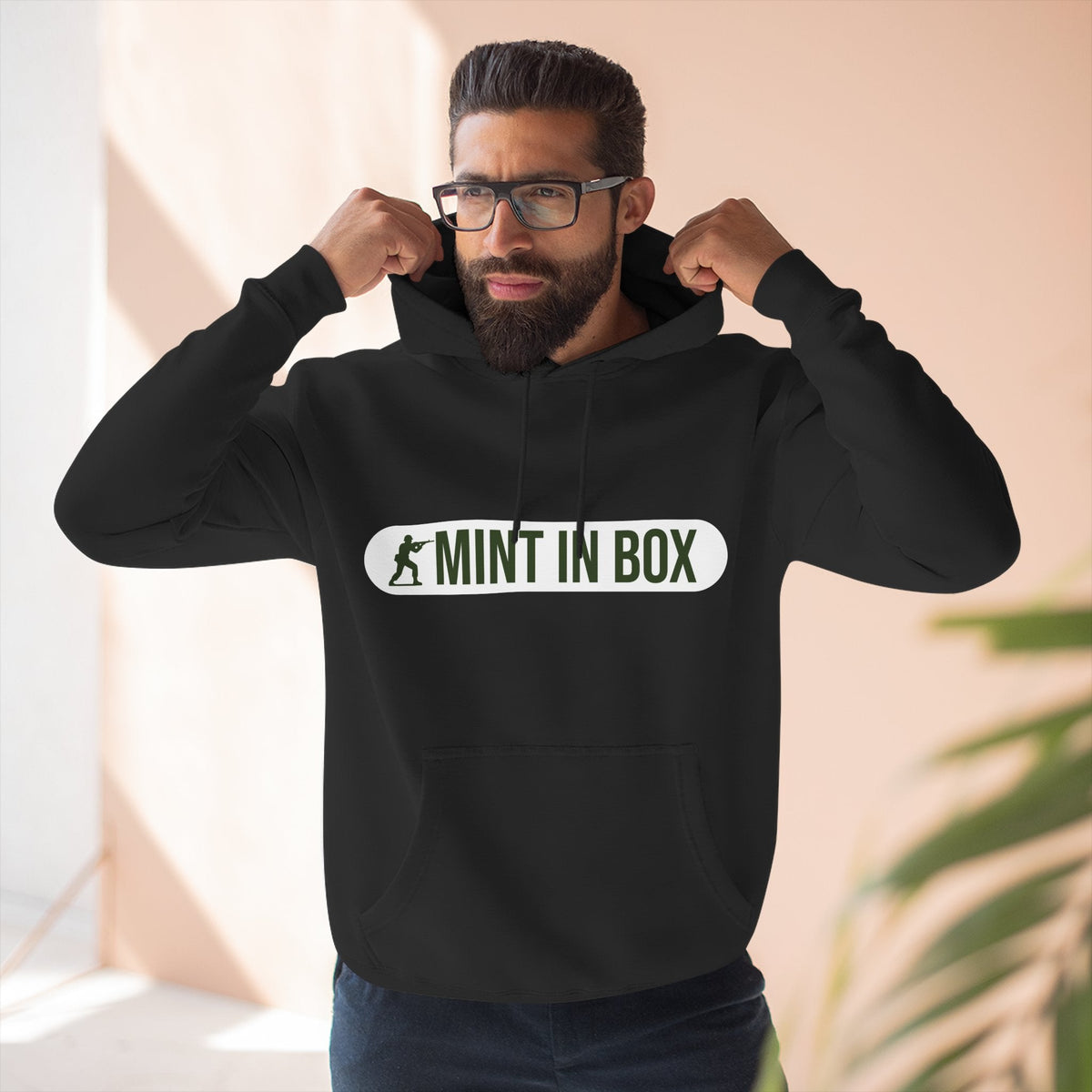 Mint In Box Hoodie — Minimalist Streetwear Fleece Hoodie — single view
