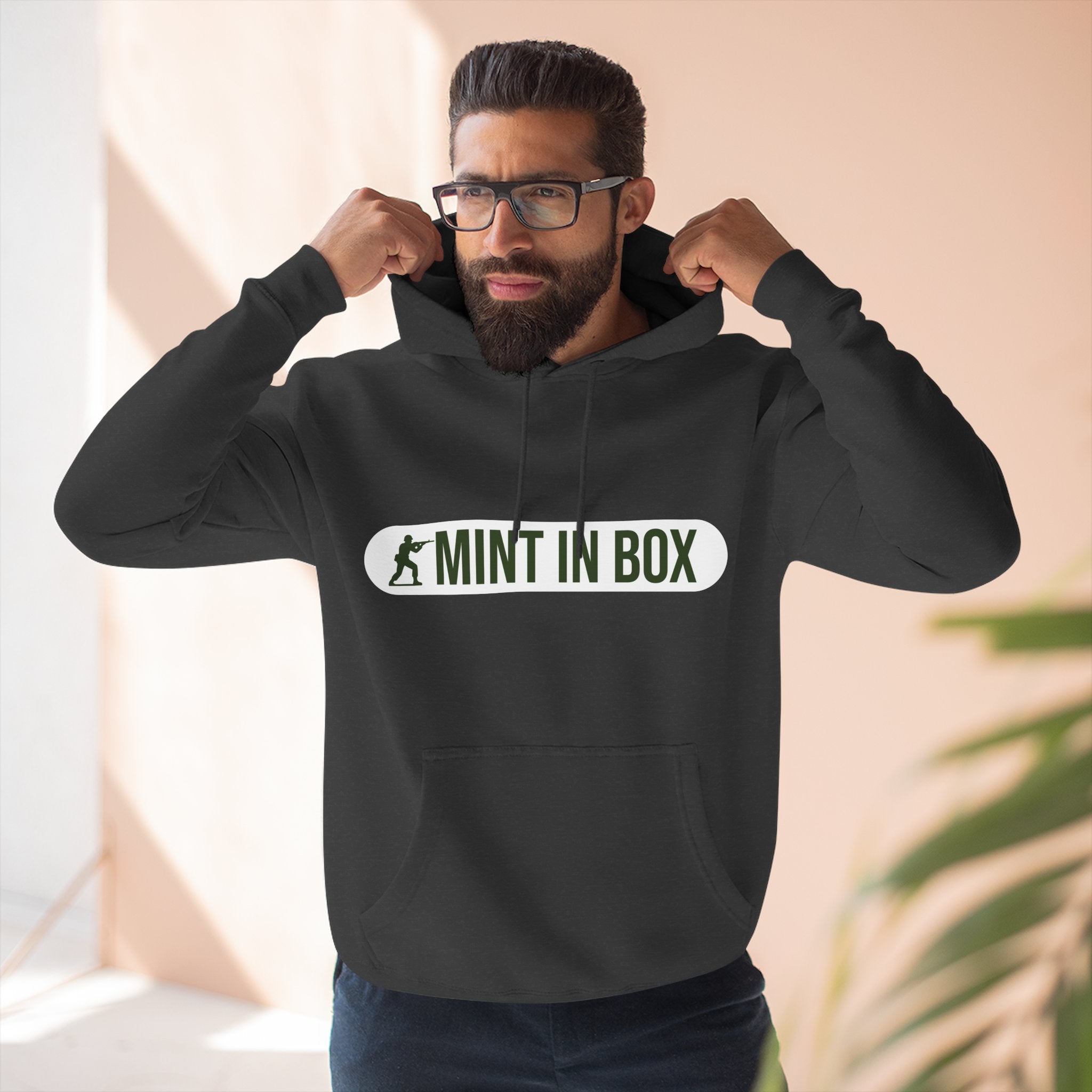 Mint In Box Hoodie — Minimalist Streetwear Fleece Hoodie