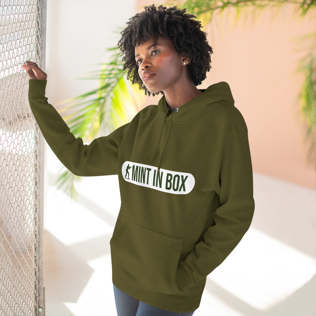 Mint In Box Hoodie — Minimalist Streetwear Fleece Hoodie