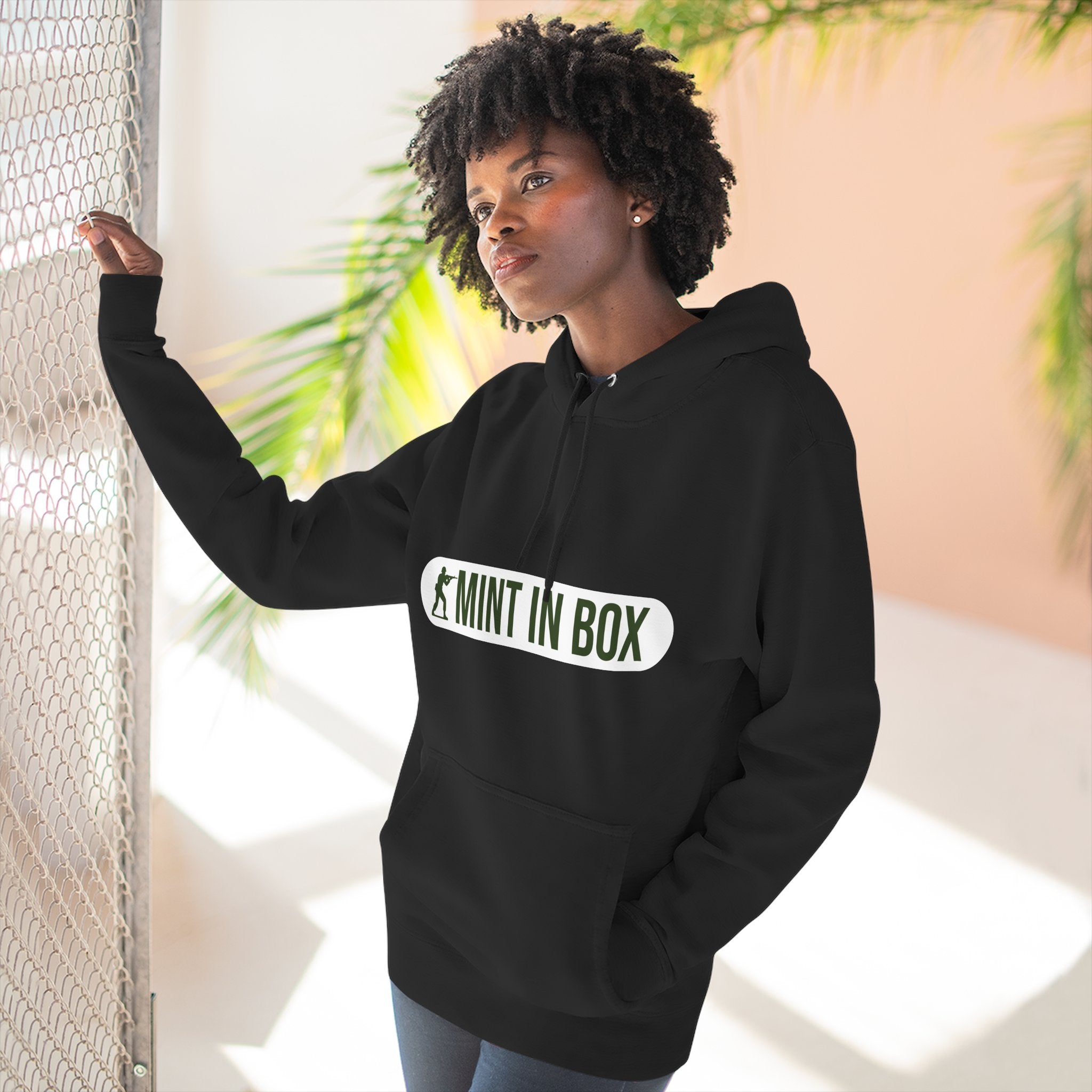 Mint In Box Hoodie — Minimalist Streetwear Fleece Hoodie