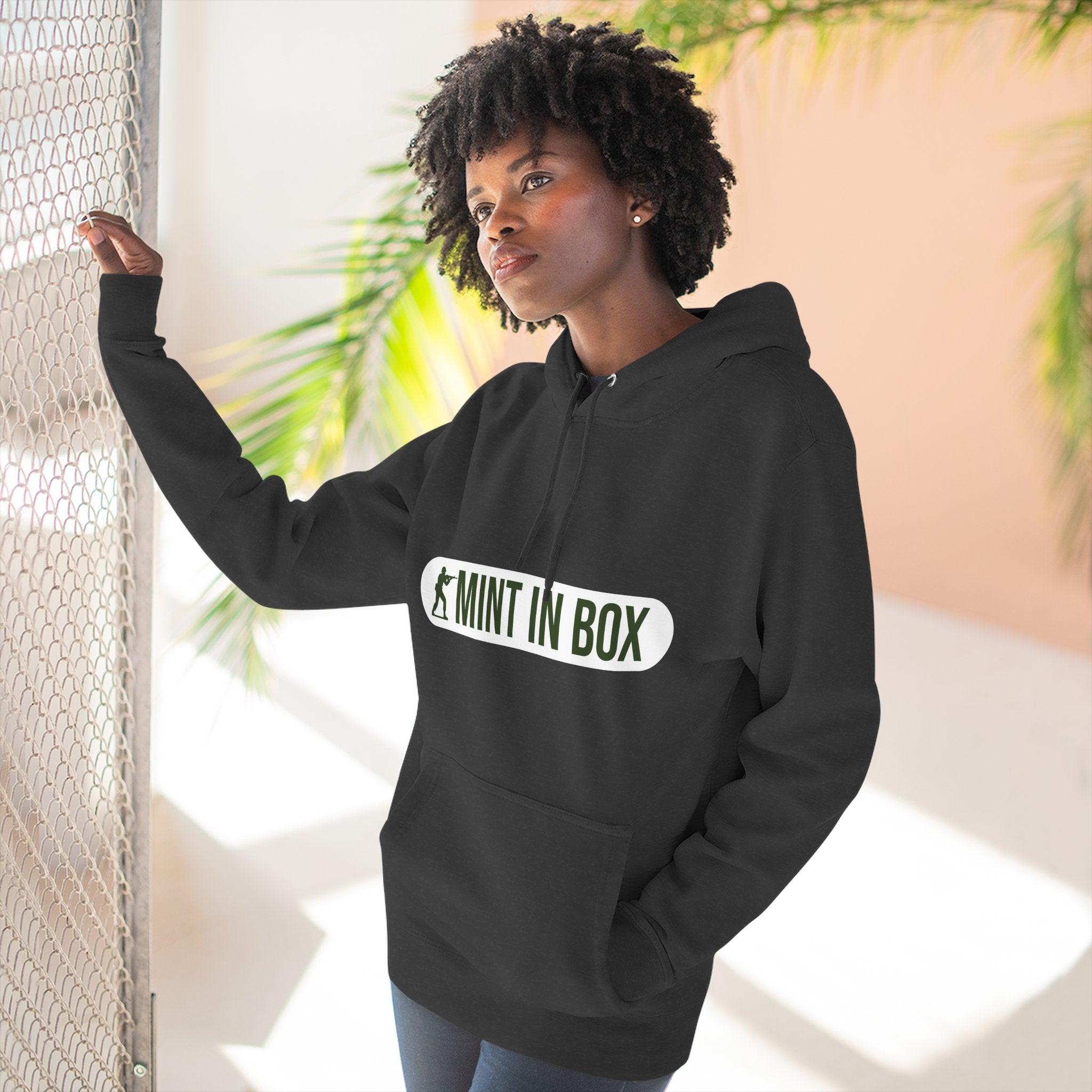 Mint In Box Hoodie — Minimalist Streetwear Fleece Hoodie