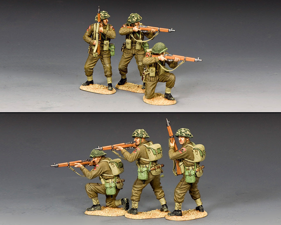 DD341 – Riflemen in action Set (w/ Sand base)