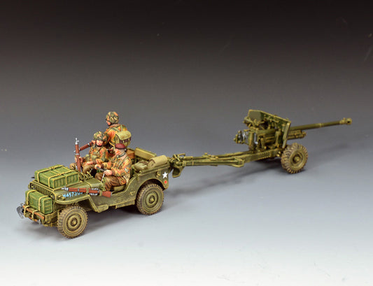 MG095 British Airborne Jeep and 6 pounder anti-tank gun set