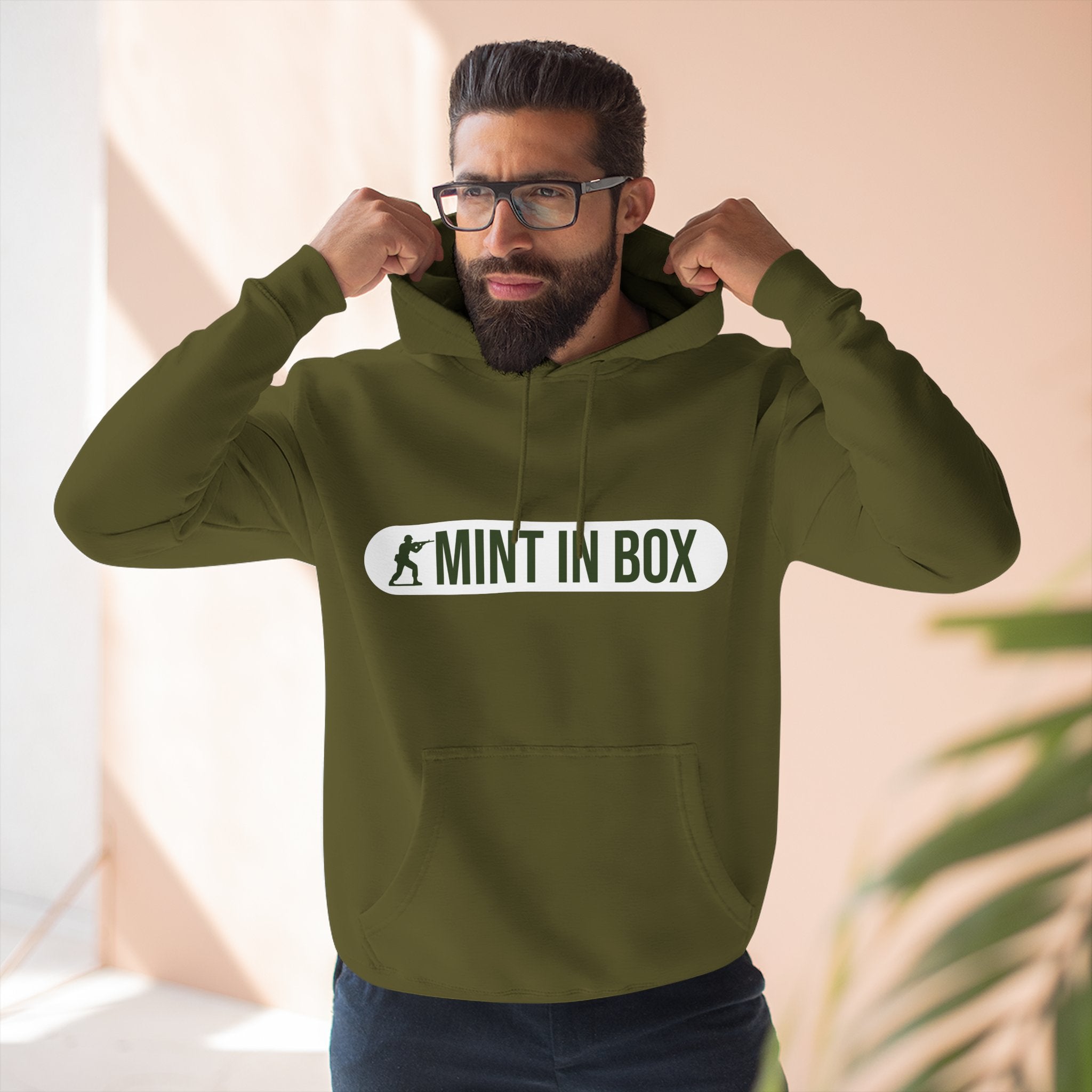 Mint In Box Hoodie — Minimalist Streetwear Fleece Hoodie
